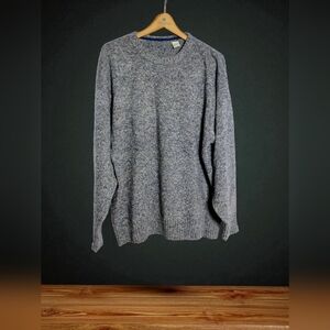 Unbranded XL Shetland Wool Men's Heathered Gray Crewneck Sweater